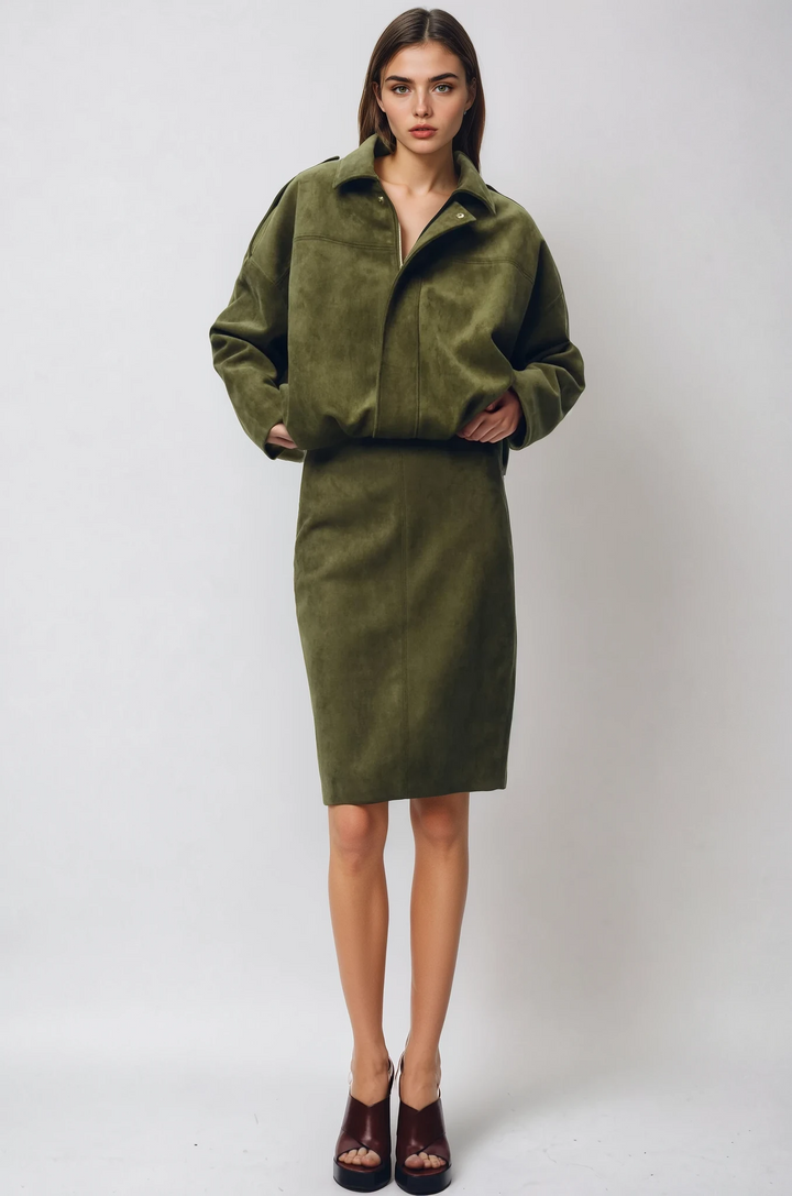 Lindsey Wildlederjacke | Grün