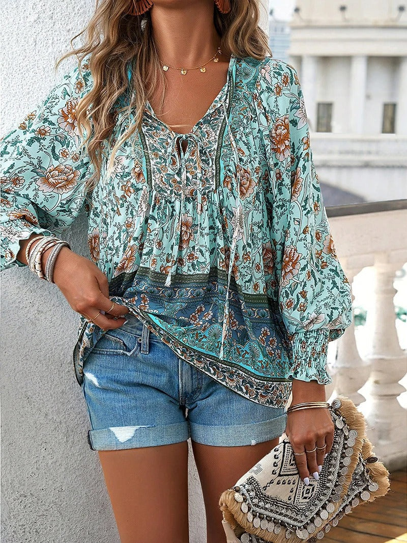 Helena™ | Sommerliches Blumenmuster-Top