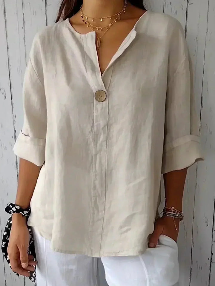 Jessa™ | Lässige V-Ausschnitt Bluse