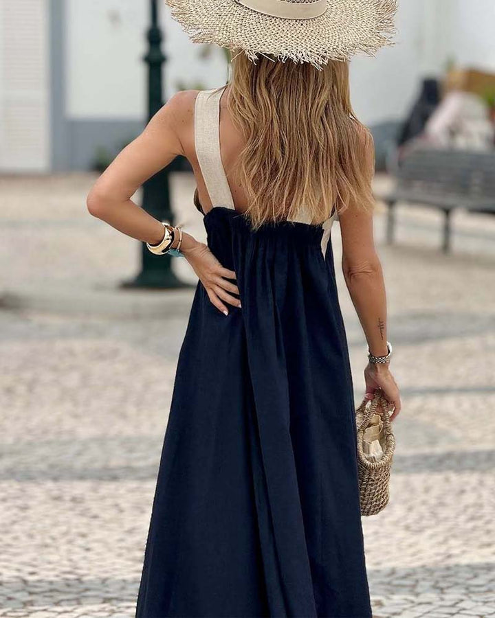 SIENNA | Elegantes Kleid mit offener Rückseite und modischem Wickelkragen