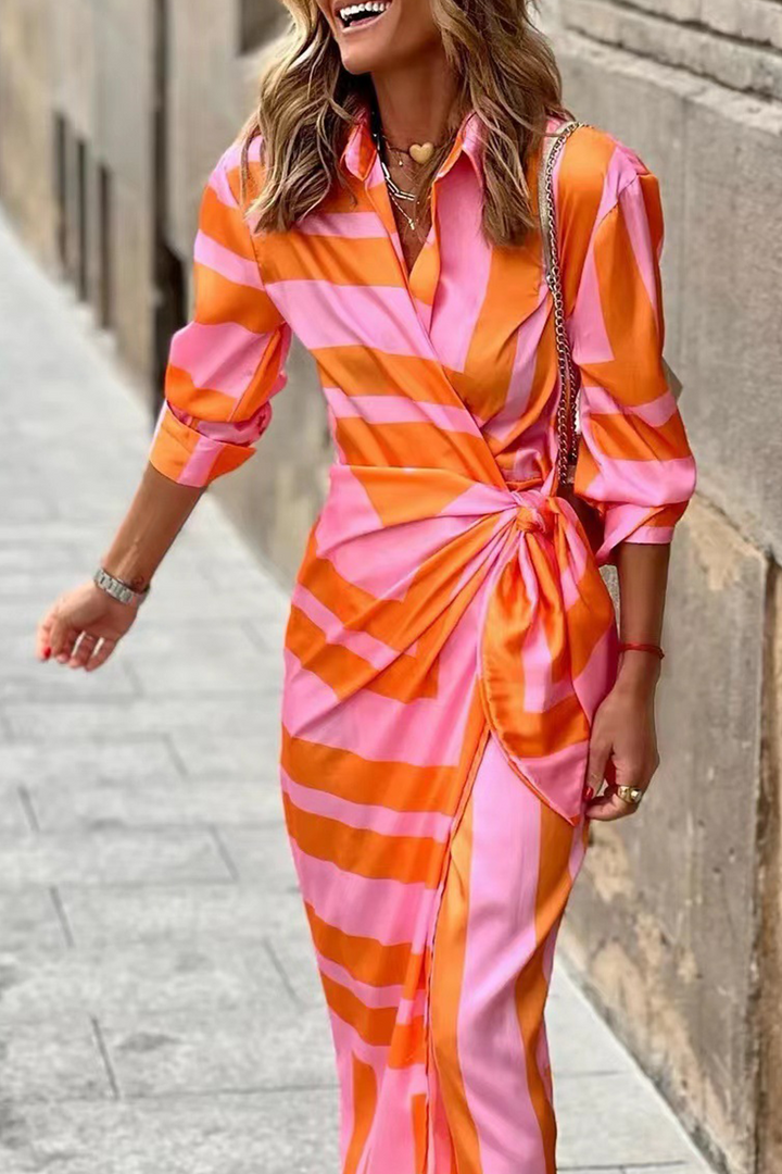 Helmi – Frühling Sommer Mode Druck Rock Kleid