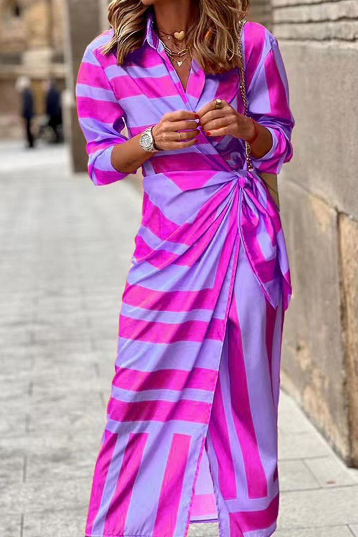 Helmi – Frühling Sommer Mode Druck Rock Kleid