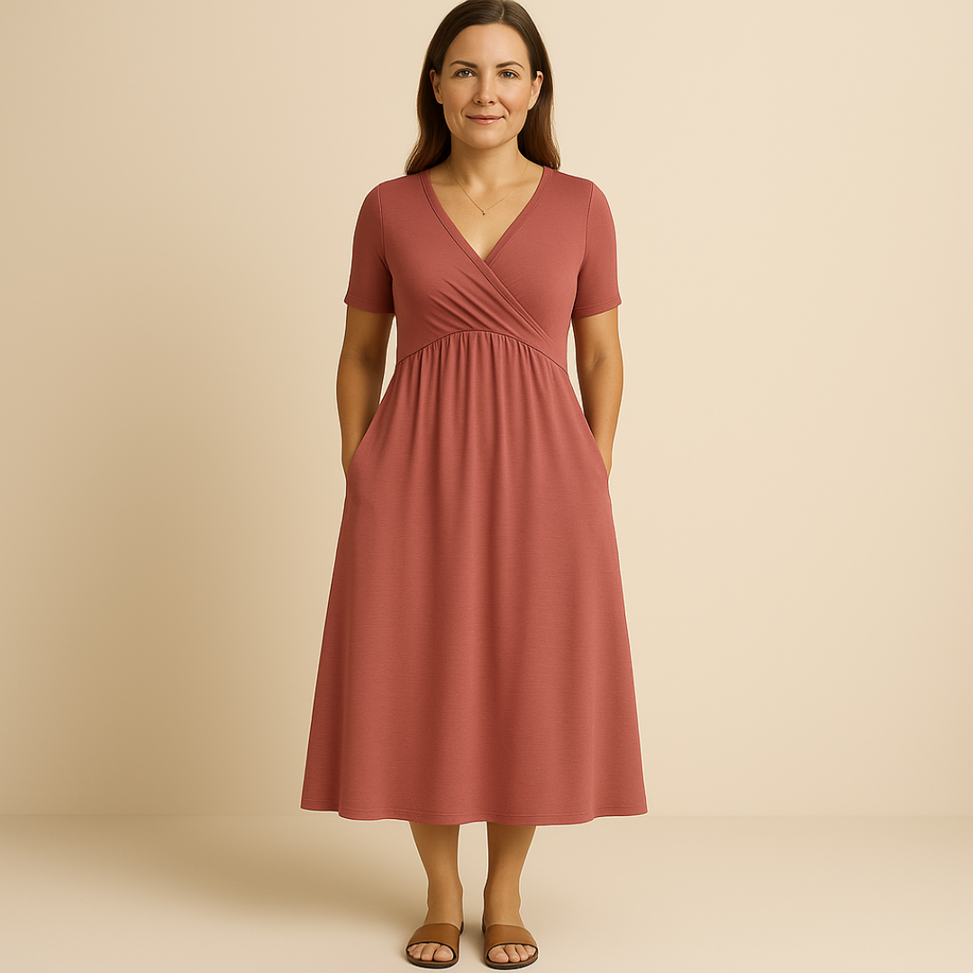 Corazon™ | Midikleid mit V-Ausschnitt