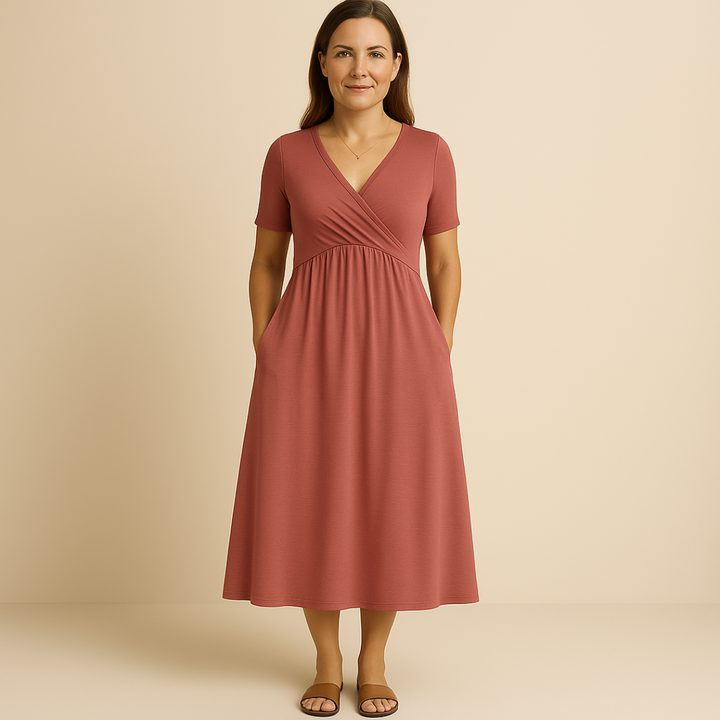 Corazon™ | Midikleid mit V-Ausschnitt