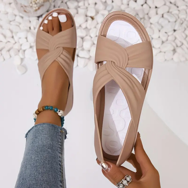 EVANIA | Bequeme  Sandalen mit Schleifen-Design