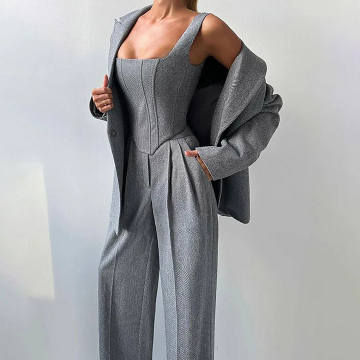 Agata | Dreiteiliges Set mit Doppeljacke