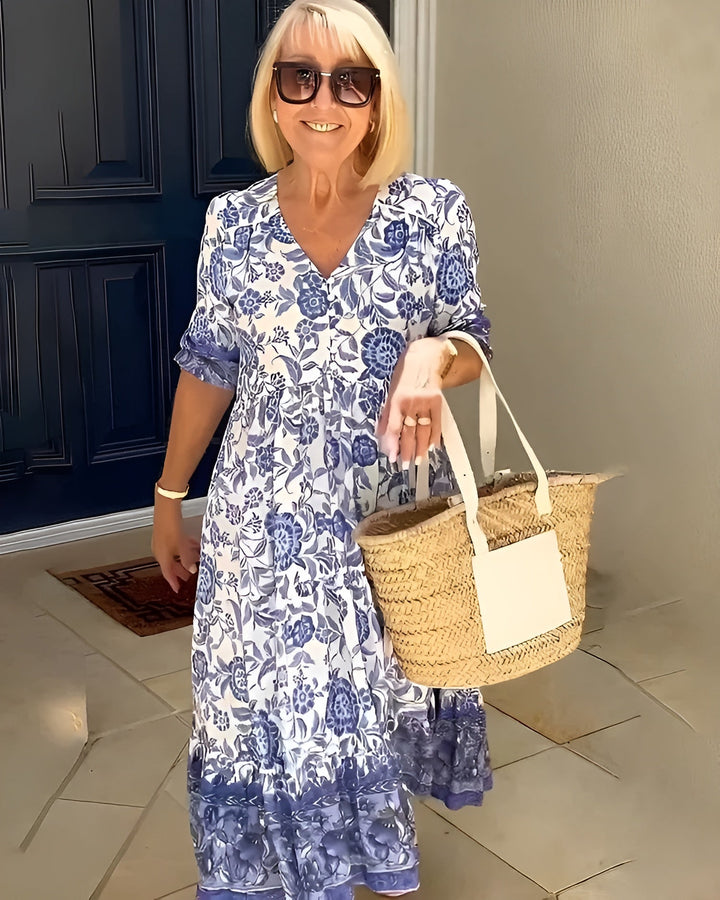 Evelyne | Elegantes Kleid mit Blumen