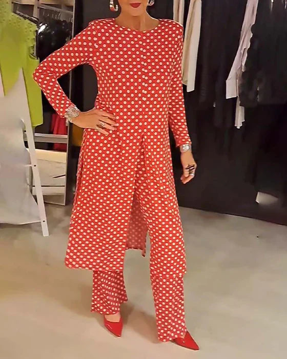LILIANA | Komplettset aus zwei Teilen mit Pünktchen-Druck für lässige Eleganz und vielseitige Sommerlooks