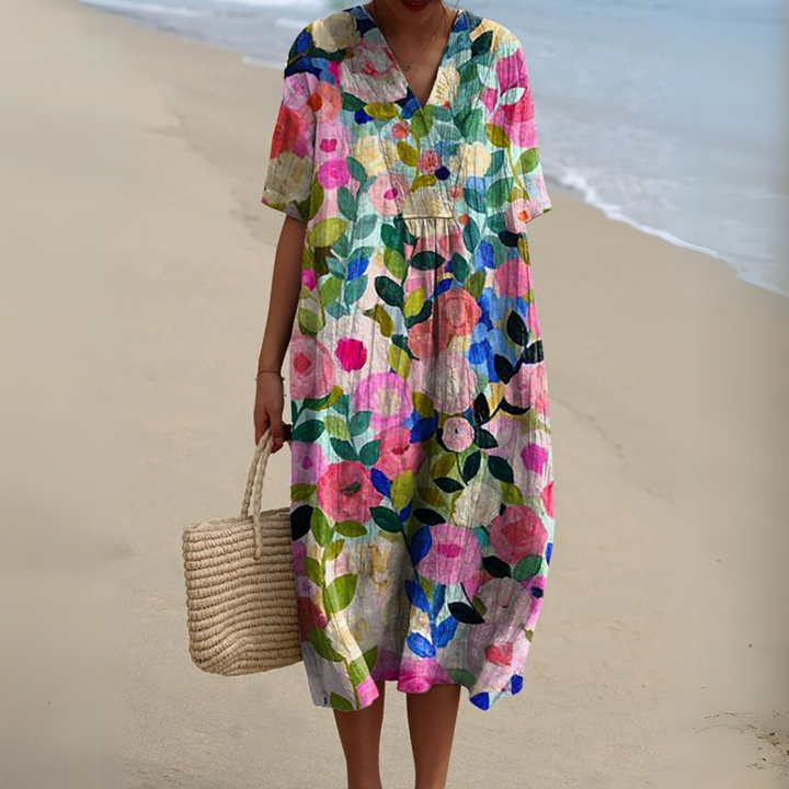 Irene | Leichtes Sommerkleid mit floraler Note