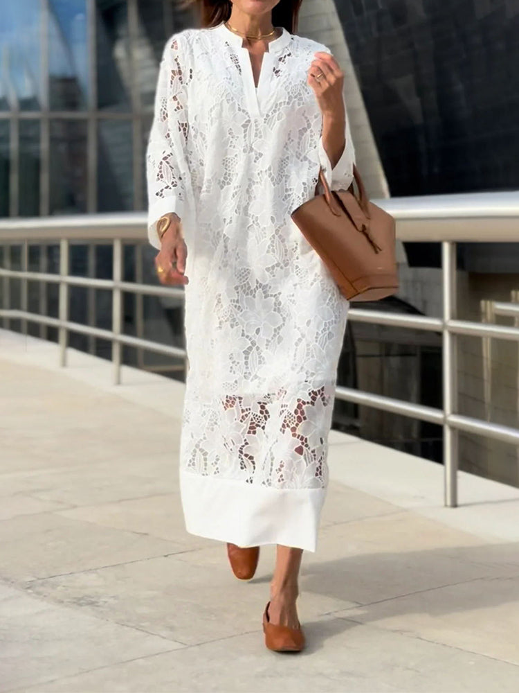 Nanna™ | Blonde Maxi-Kleid