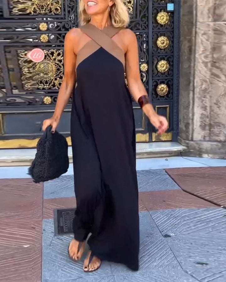 SIENNA | Elegantes Kleid mit offener Rückseite und modischem Wickelkragen