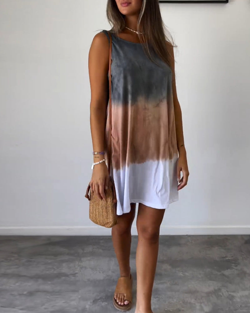 Josie - Mini-Kleid mit Gradient-Trade-Dye-Druck