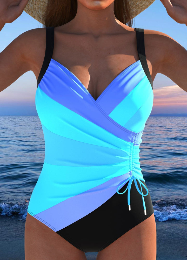 Luxe Surplice Badeanzug mit Bunter Druck Letzter Tag 80% Rabatt!