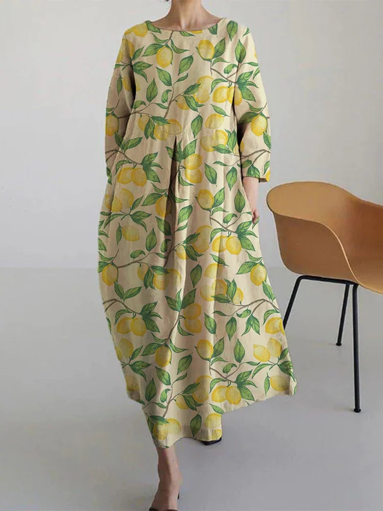 AURORA | Midi-Kleid mit floralem Muster, luftiger Komfort und mediterranem Stil Perfekt für den Sommer