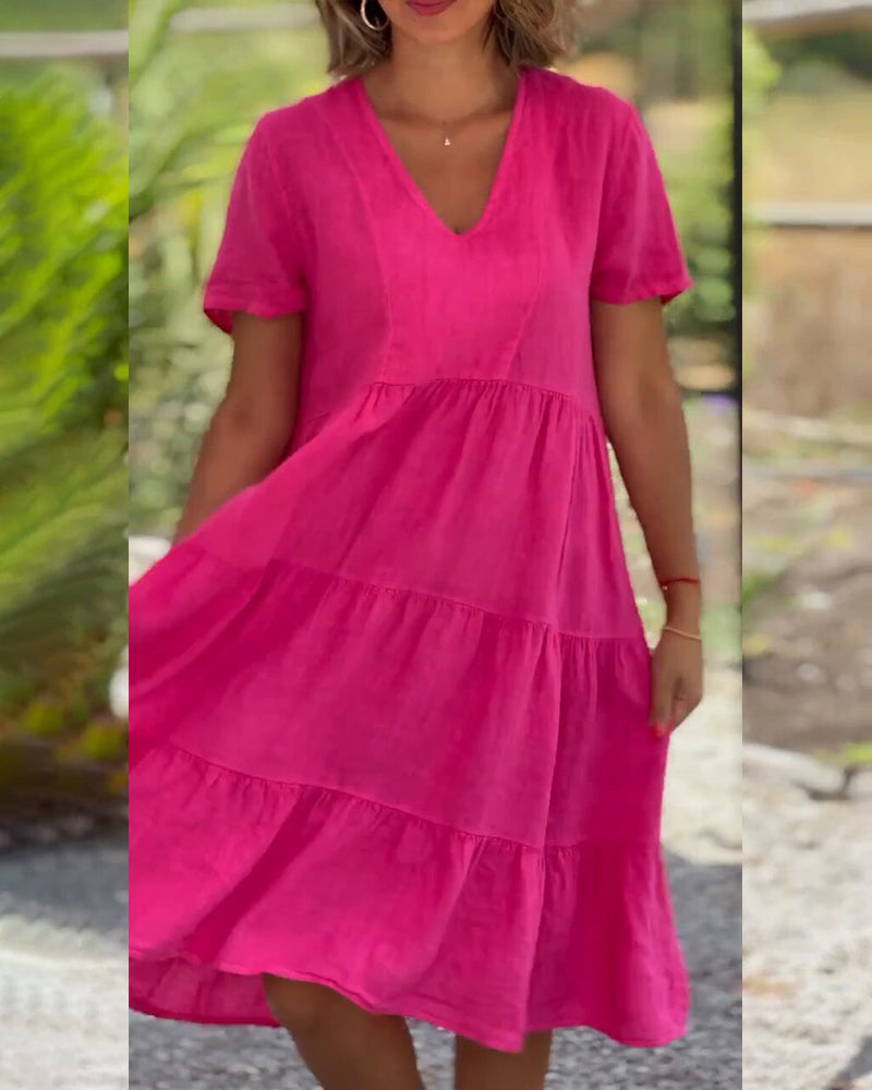 Susan - V-Ausschnitt Dress