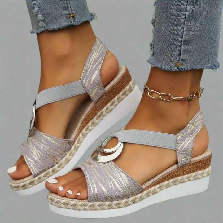 Dahlie | Elegante Keil-Sandalen aus Premium-Material