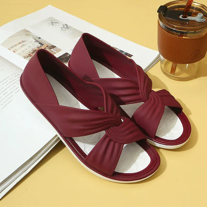 EVANIA | Bequeme  Sandalen mit Schleifen-Design