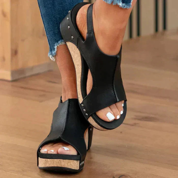 SYLVIE - ELEGANTE UND BEQUEME Keilabsatz-Sandalen