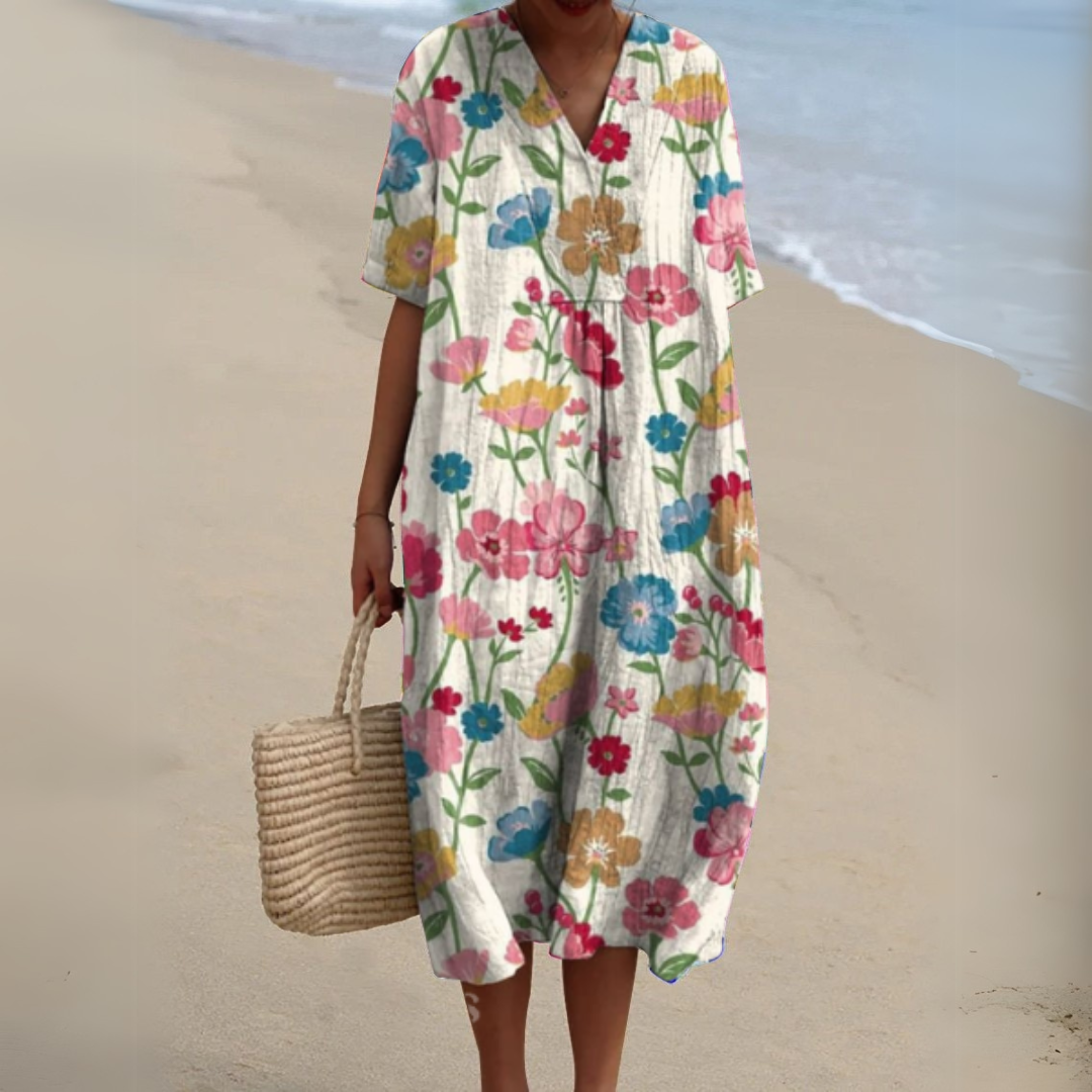Irene | Leichtes Sommerkleid mit floraler Note