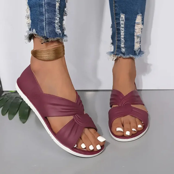 EVANIA | Bequeme  Sandalen mit Schleifen-Design