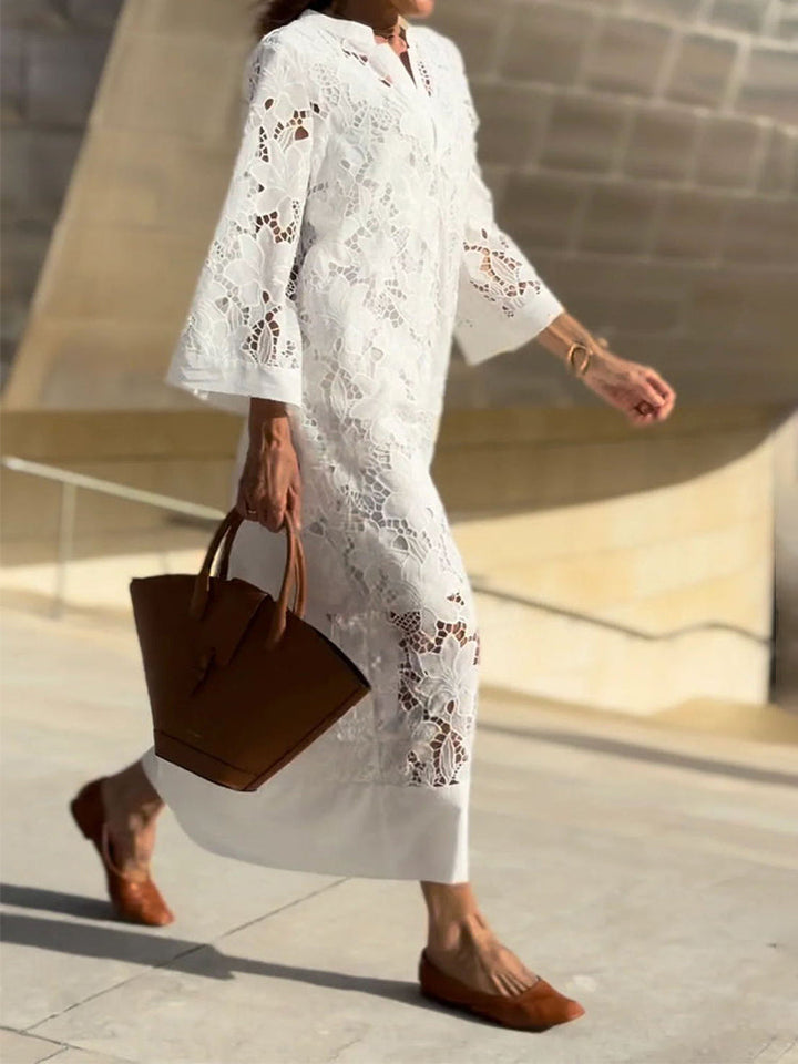 Nanna™ | Blonde Maxi-Kleid
