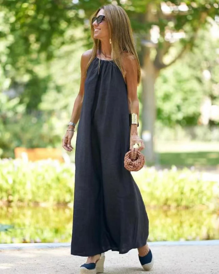 Lena | Flüssiges Leinenkleid