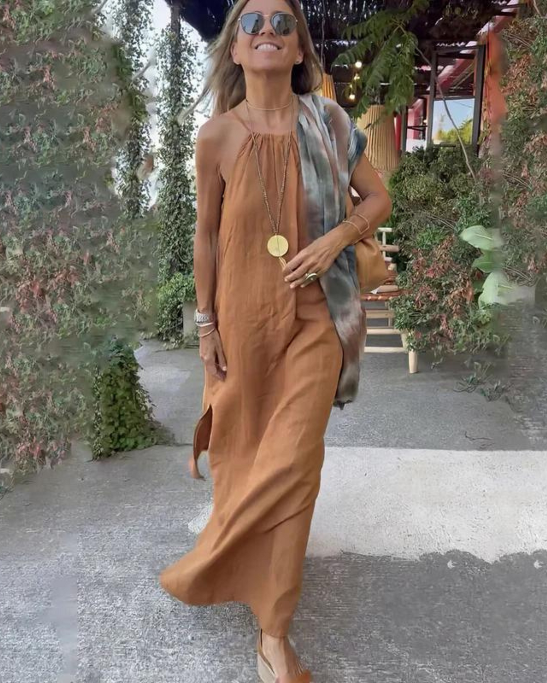 Lena | Flüssiges Leinenkleid