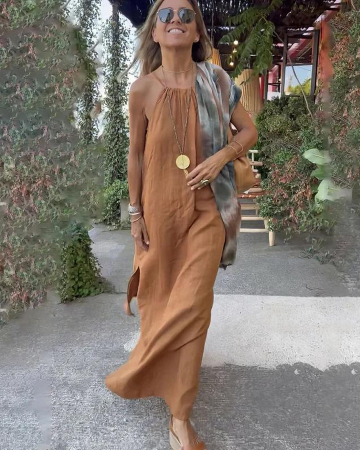 Lena | Flüssiges Leinenkleid