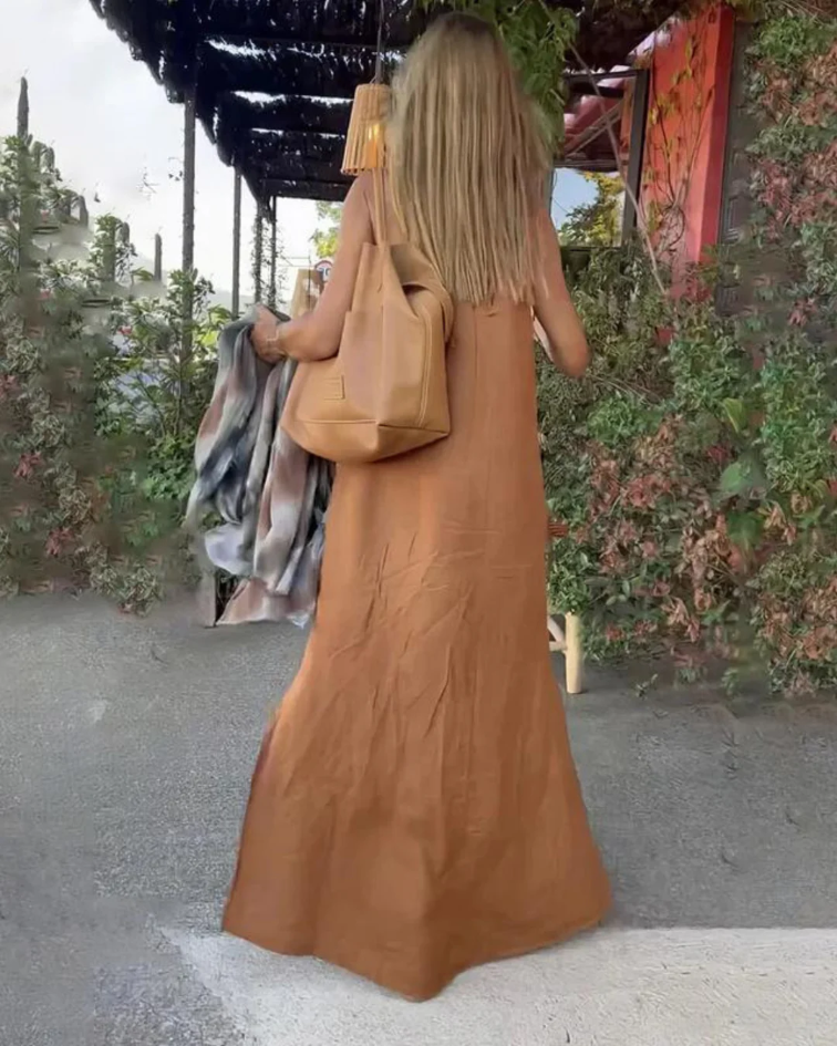 Lena | Flüssiges Leinenkleid