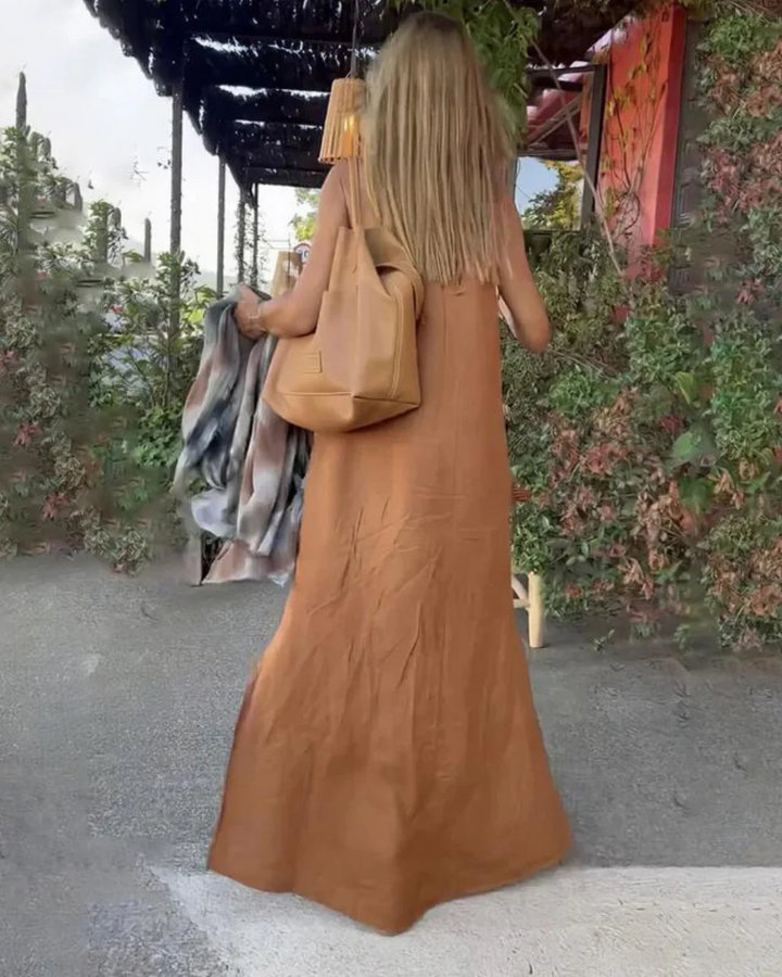Lena | Flüssiges Leinenkleid