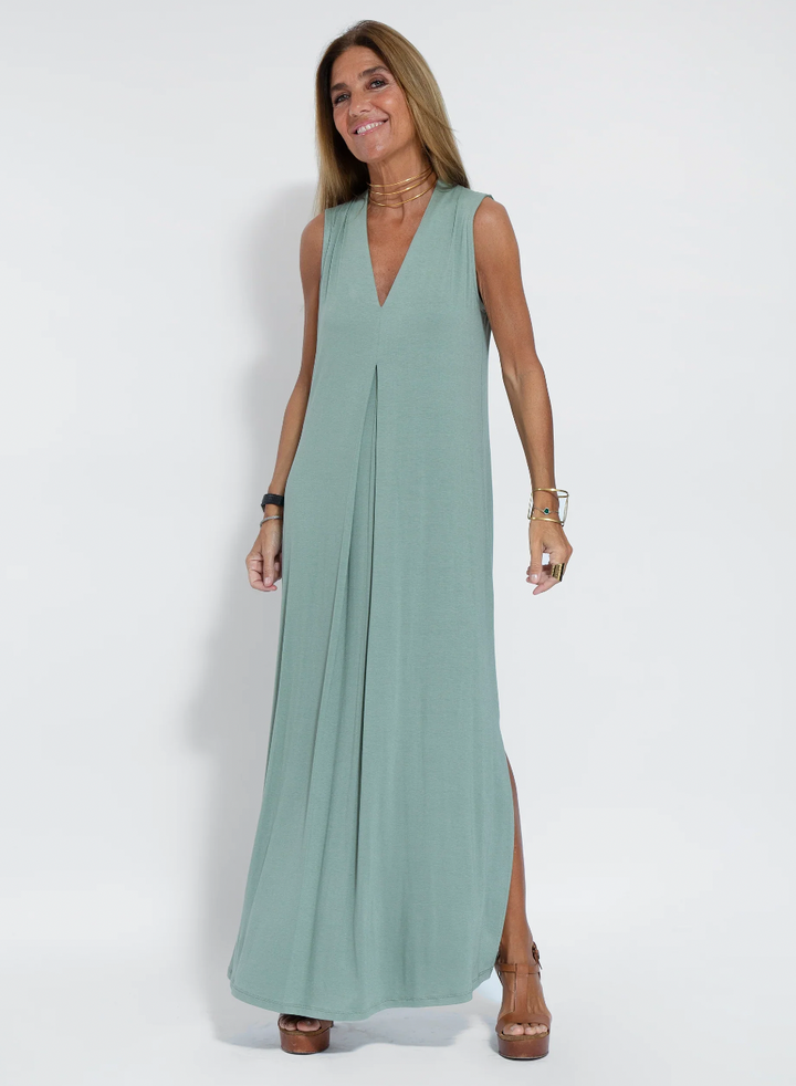 Solana - Ensemble bestehend aus einem langen, figurformenden Kleid und einer Weste
