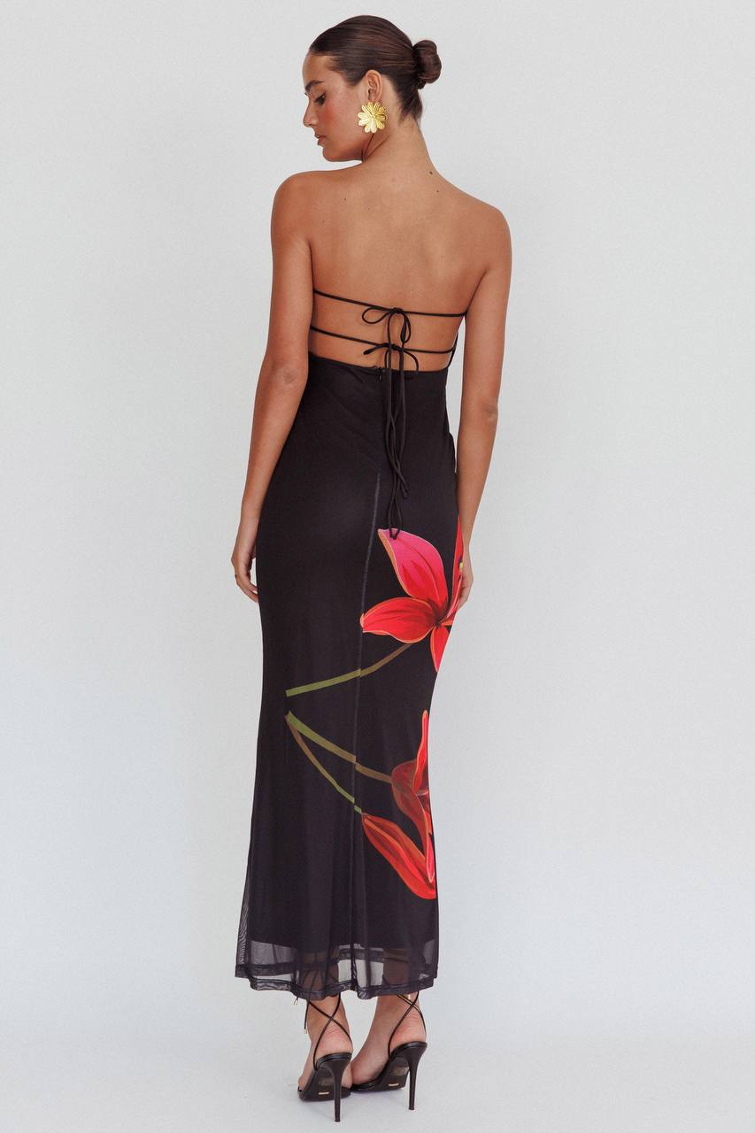 Emely | Strapless Blumenkleid