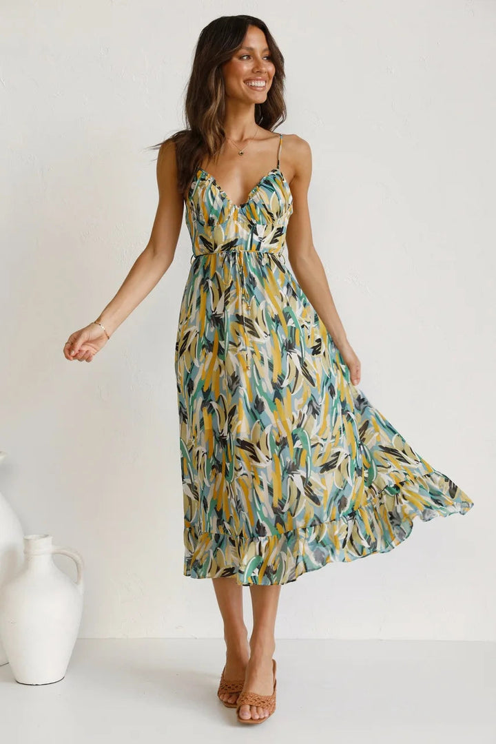 GABRIELLA | Bedrucktes Sommerkleid mit frischem Komfort und sonnigem Stil für freie Tage