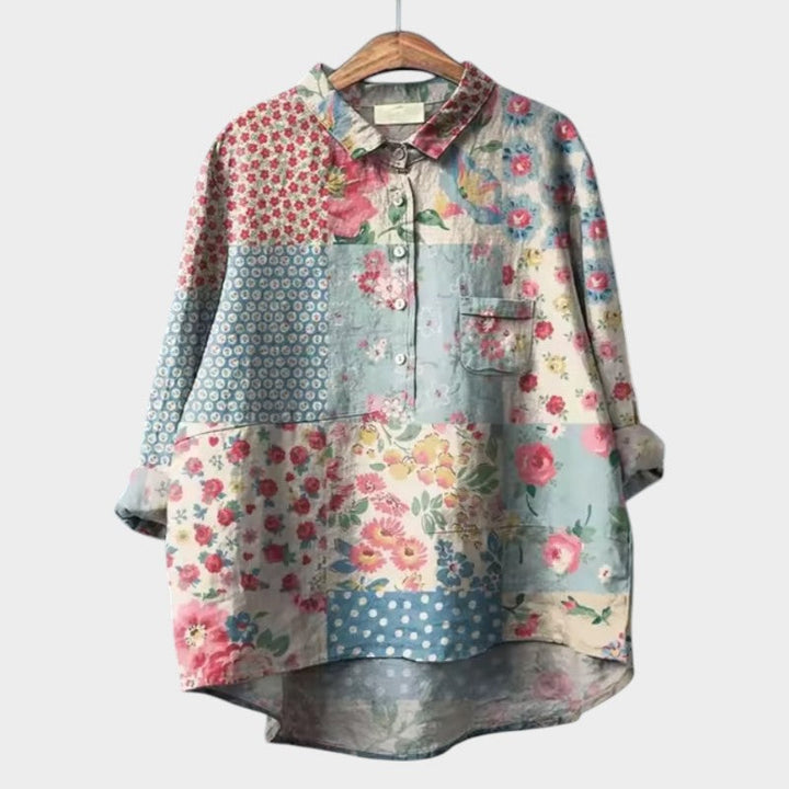 SOFIA | Oversized Blumenbluse mit täglichem Komfort und strahlendem Stil für jeden Anlass