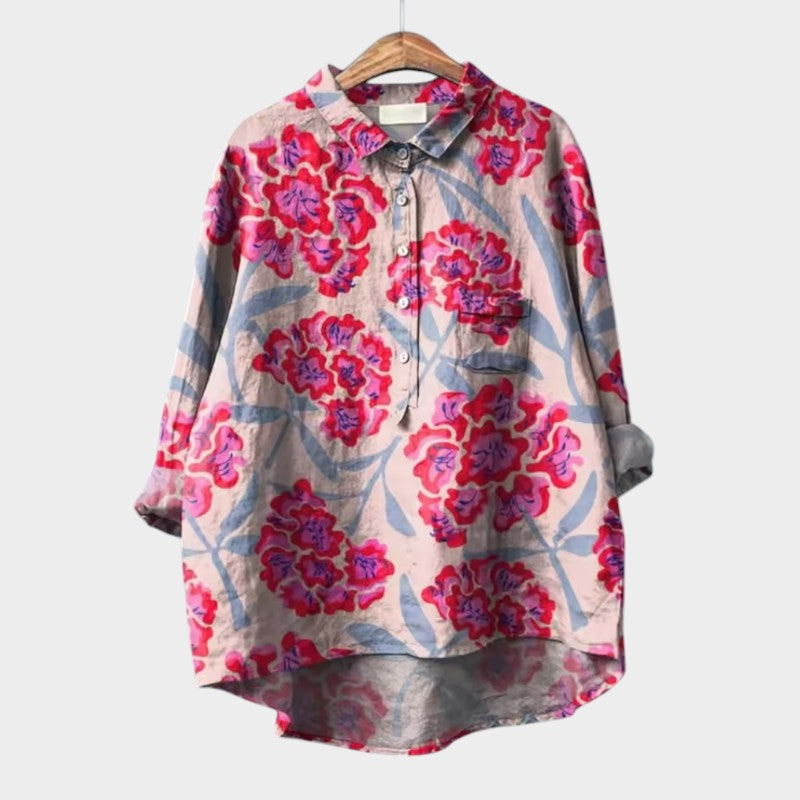 SOFIA | Oversized Blumenbluse mit täglichem Komfort und strahlendem Stil für jeden Anlass