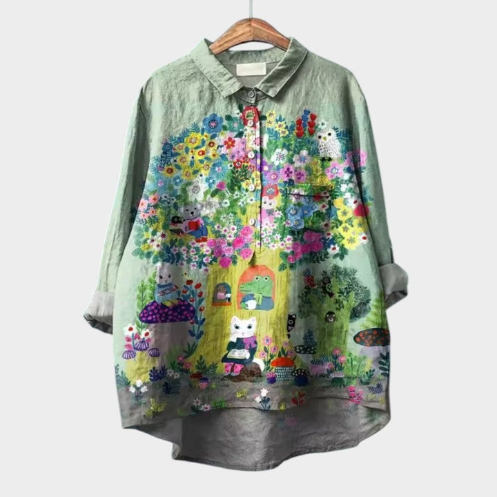 ELISABETTA | Oversize-Bluse mit Blumenmuster und bequemer Umarmungsfit für sorglose Tage
