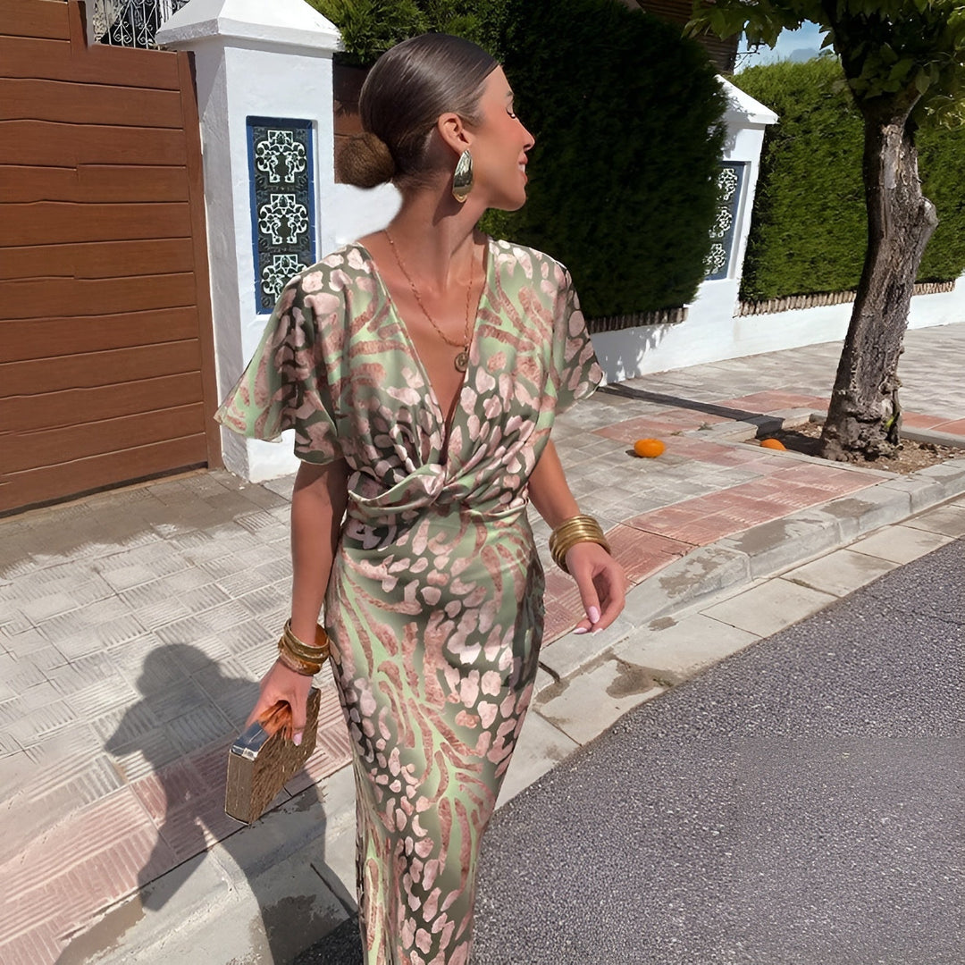 Matilda™ | Lange Kimono mit gedrehtem Kragen
