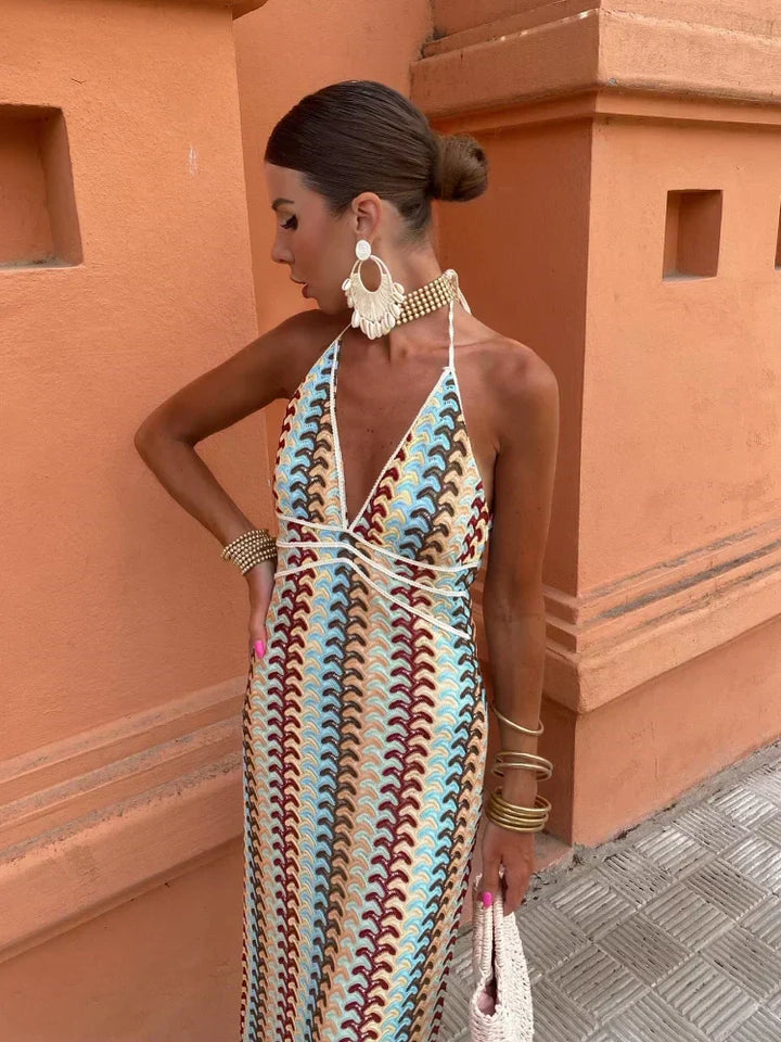 Serena  | Langes Kleid mit offenem Rücken