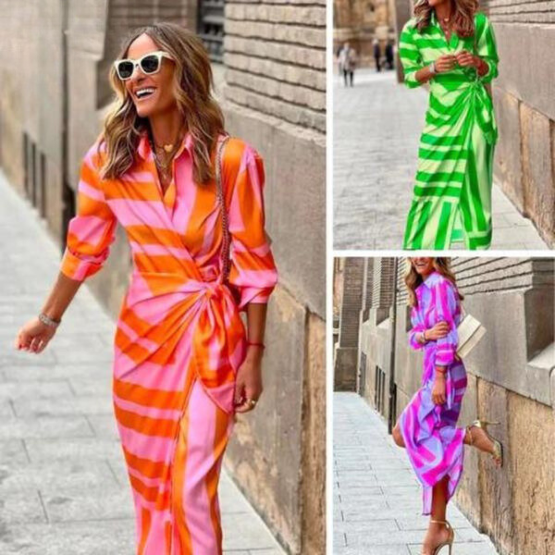 Helmi – Frühling Sommer Mode Druck Rock Kleid
