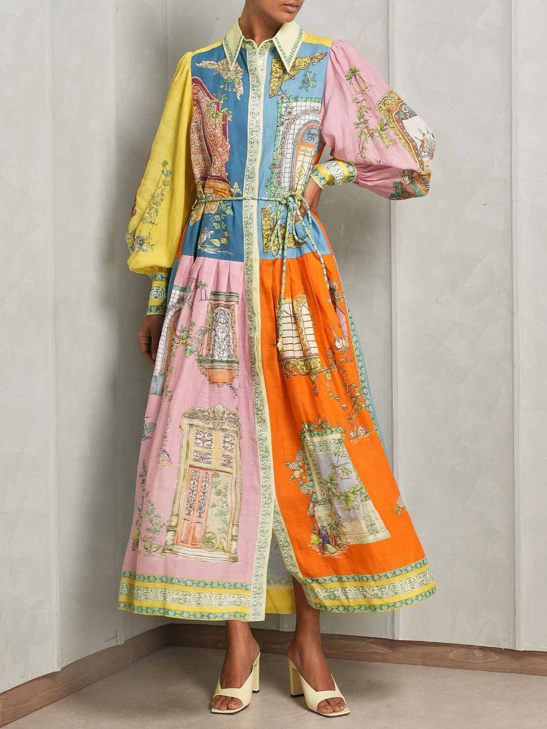 Midikleid Postkarten Sommer