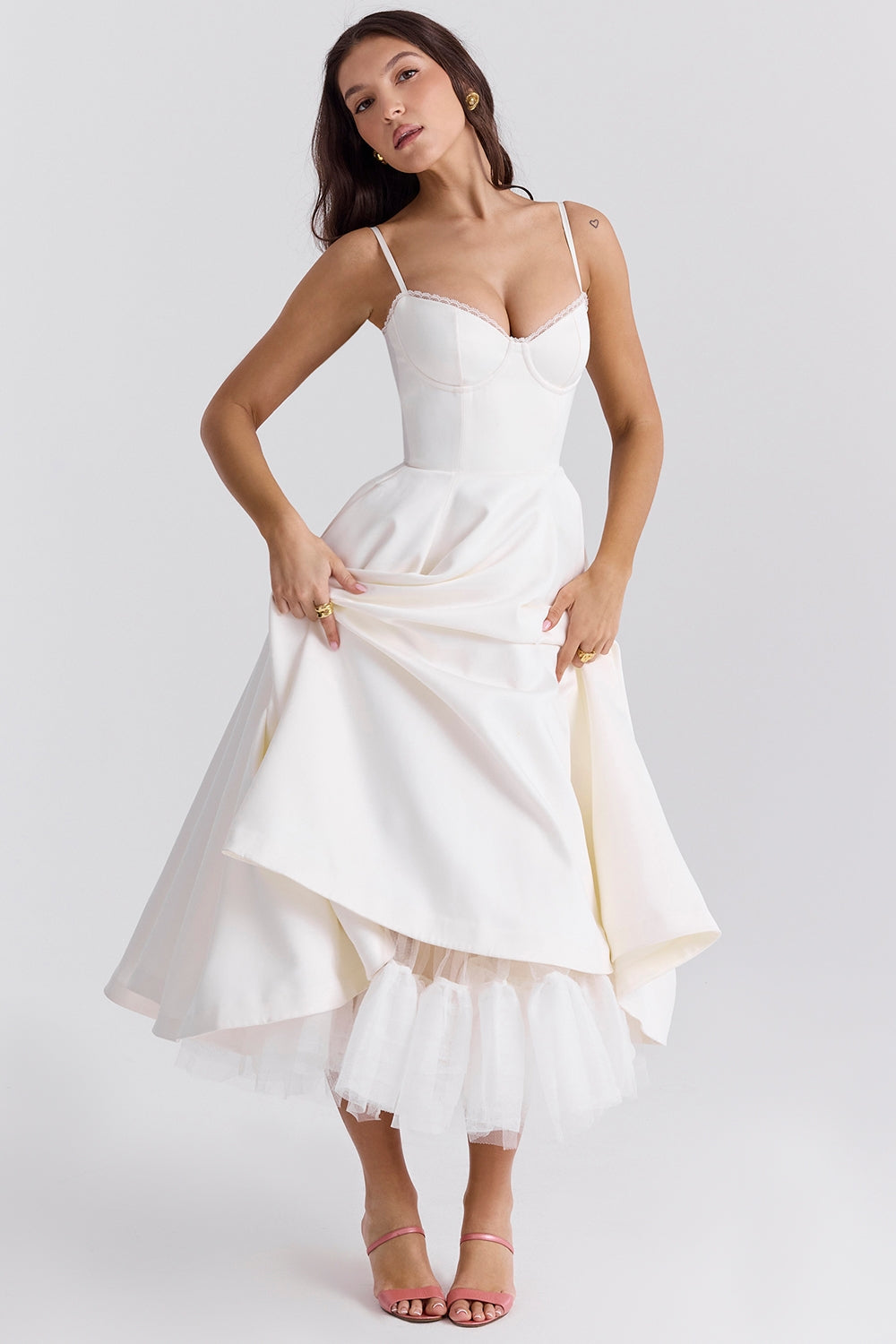 Cindy Tüll Midi Kleid