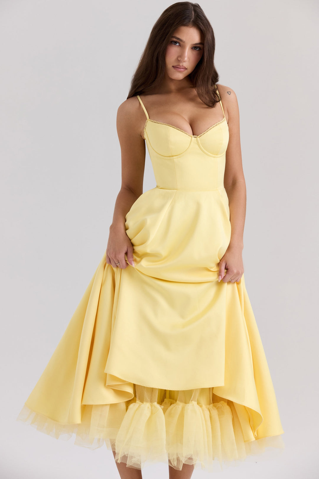 Cindy Tüll Midi Kleid
