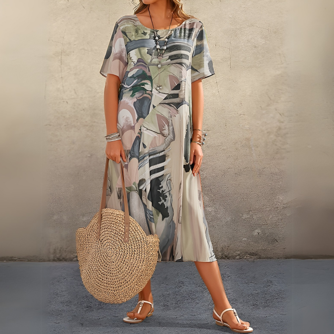 Joelle | Fließendes und elegantes Blumenkleid