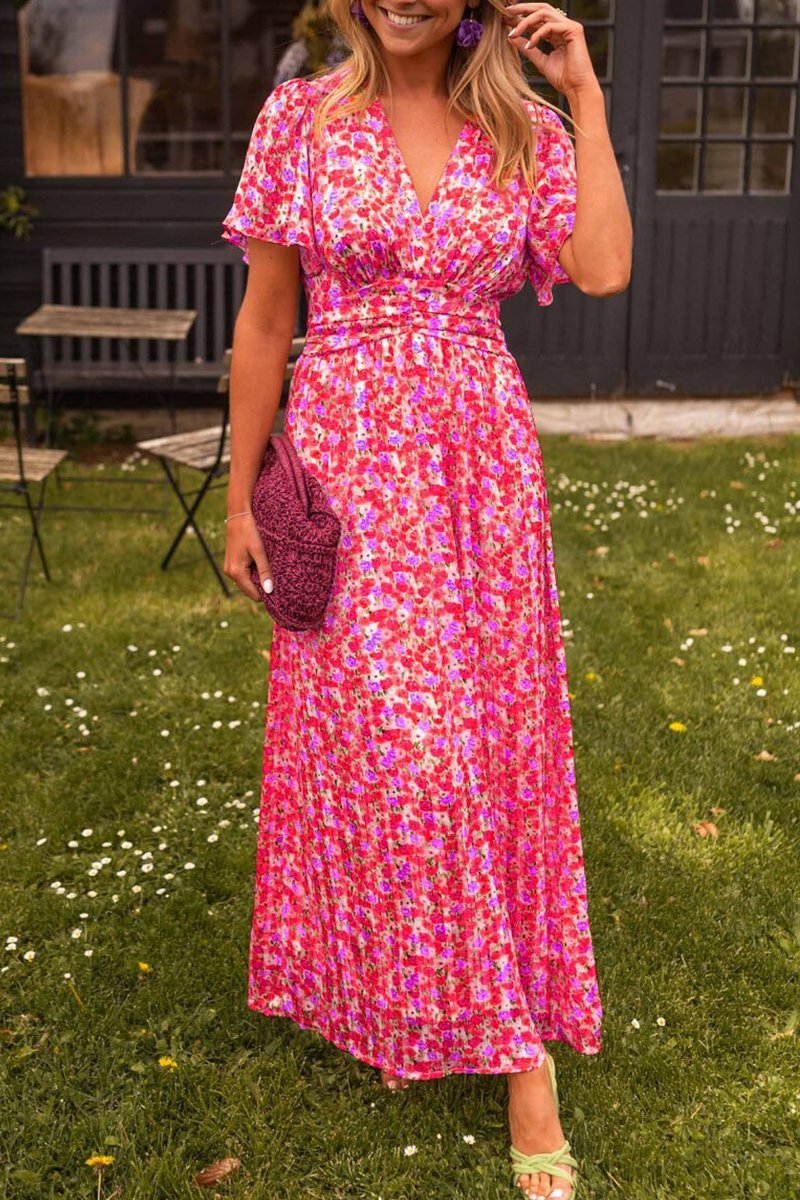 Mariella | Langarmkleid mit Blumenmuster im romantischen und leichten Stil