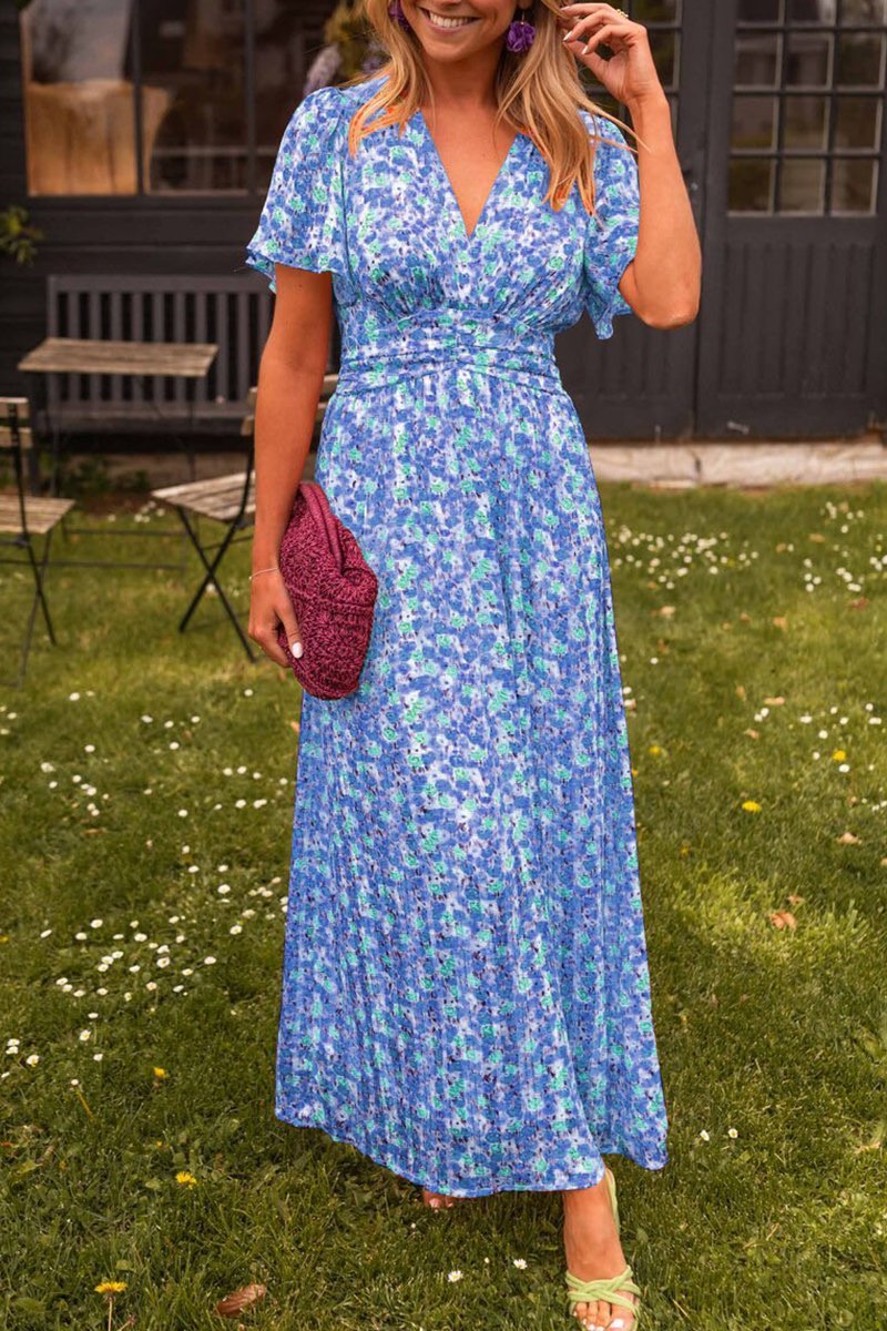 Mariella | Langarmkleid mit Blumenmuster im romantischen und leichten Stil