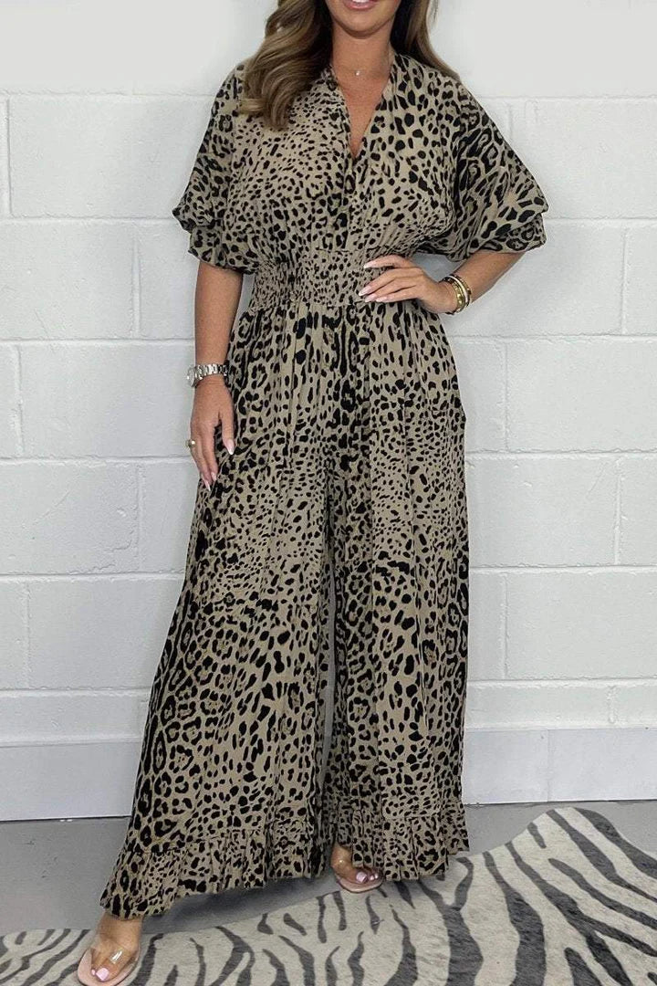 TRAUDL I JUMPSUIT MIT LEOPARDENMUSTER