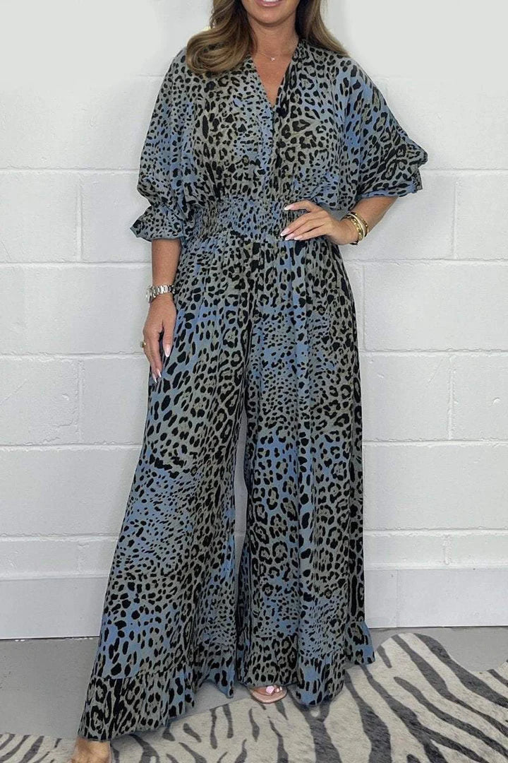 TRAUDL I JUMPSUIT MIT LEOPARDENMUSTER