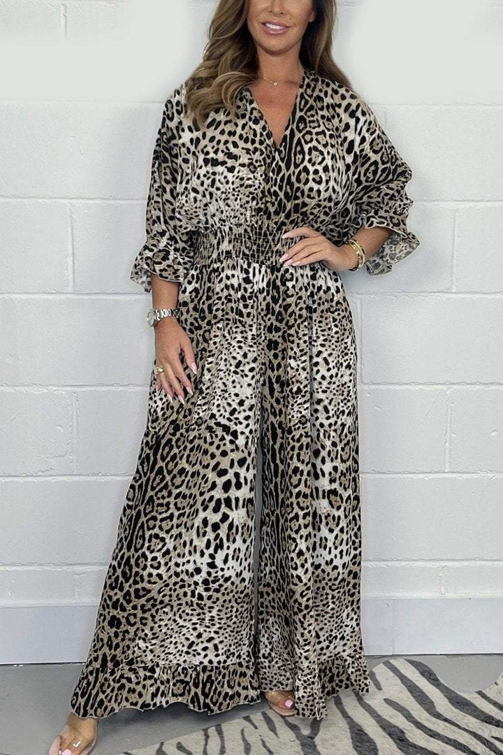 TRAUDL I JUMPSUIT MIT LEOPARDENMUSTER