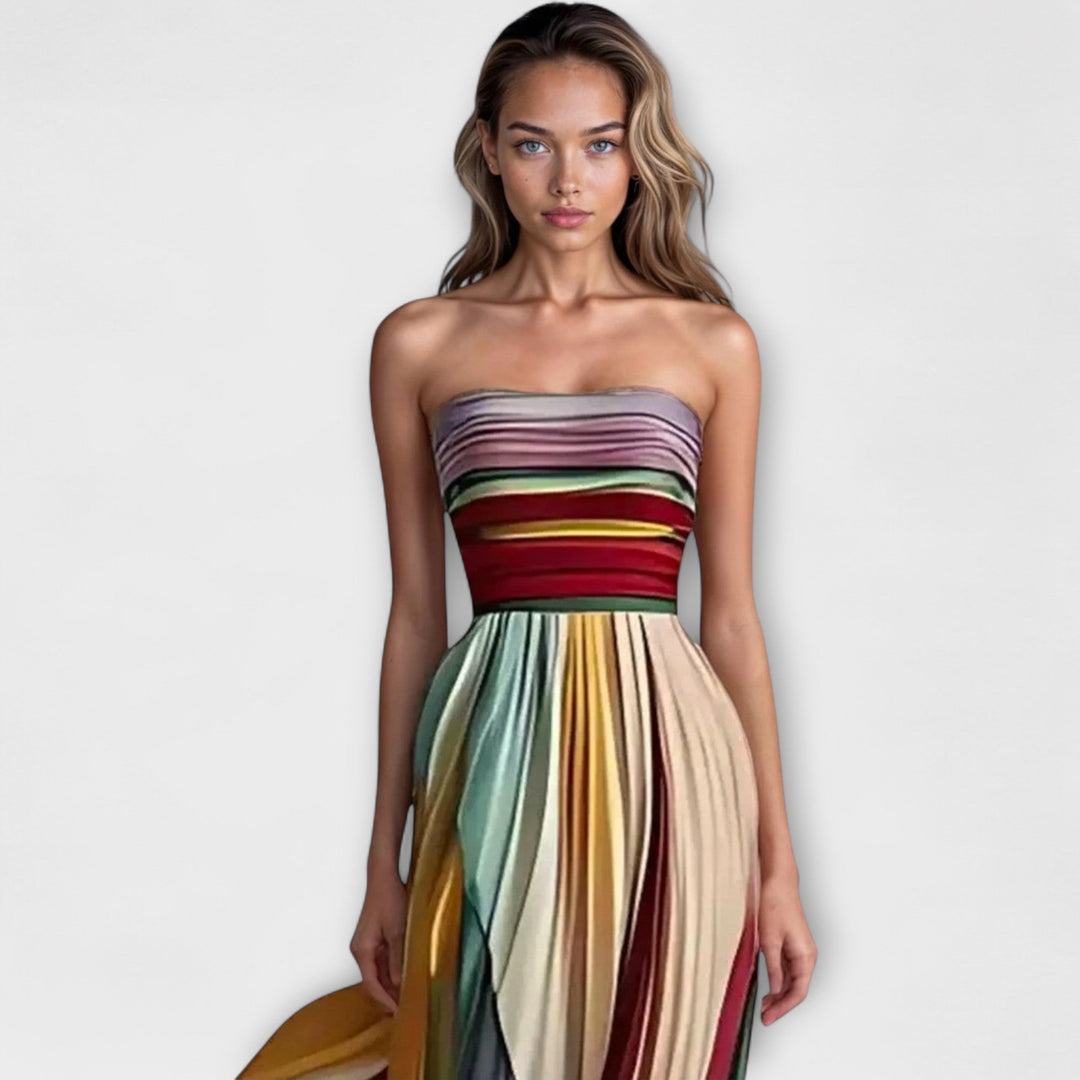 Flora | Langes Kleid aus feinem Stoff