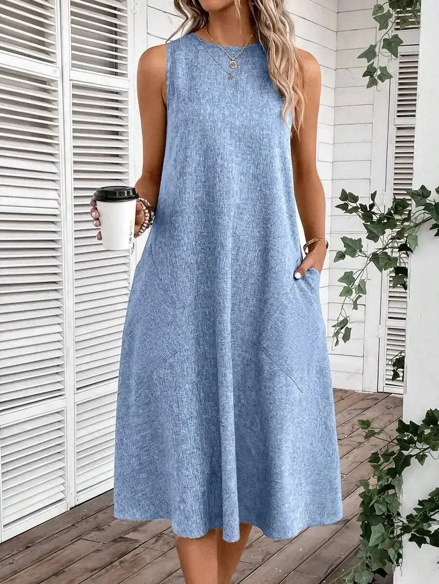 Lena | Entspannte Leinen-Kleid für den Frühling